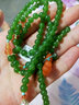 可玉可求七夕禮物 和田玉手鏈 女士碧玉菠菜綠多圈手串 玉石手鏈 帶證書 款一約6毫米蓮蓬款D3008z 曬單實(shí)拍圖