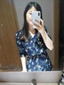 AEMAPE2025年新款遮肚百搭夏季法式碎花連衣裙女夏減齡裙子仙女森系收腰藍(lán)色L (105-115斤拍) 曬單實(shí)拍圖