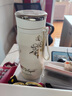 KENVLES英國品牌高顏值女士保溫杯車(chē)載便攜泡茶水杯七夕情人節教師節禮物 【甄選心動(dòng)禮盒】暖杏白+316內膽 曬單實(shí)拍圖