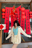 莜仙格鏤空蝴蝶結毛衣開(kāi)衫女2025年春夏薄款寬松慵懶風(fēng)V領(lǐng)針織外套上衣 米白色 M 建議 95-110斤 曬單實(shí)拍圖