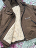 衣典零一（LEDIALYI）棉服女2025冬季新款寬松休閑加絨加厚中年小個(gè)子派克棉衣襖子外套 咖色 M （建議100-120斤） 曬單實(shí)拍圖