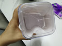 艾斯維樂(lè )創(chuàng  )意家居食品密封罐大號儲物罐子 塑料花茶干堅果保鮮餅干盒奶粉 方形0.8L 曬單實(shí)拍圖