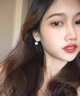 禾匠珍珠耳環(huán)女2023年新款耳釘小眾百搭耳墜鋯石耳飾老婆閨蜜生日禮物 金色耳釘12mm（耳夾款無(wú)耳洞） 曬單實(shí)拍圖