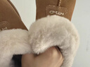 百麗踏雪地靴女可愛(ài)甜味素尖貨牛皮毛一體翻邊厚底增高大棉鞋兩穿棉靴 黃色【升級款專(zhuān)柜款】 35 【標準尺碼】 曬單實(shí)拍圖