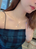 法蔻（farcoko）品牌莫桑鉆石pt950鉑金項鏈女士白金鎖骨鏈生日禮物送女友老婆 鉑金款-丘比特之箭項鏈 【免費刻字】 曬單實(shí)拍圖