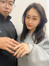 蒂瑞珂莫桑鉆戒對戒天作之合戒指銀飾求婚訂婚生日男女情侶戒指七夕禮物 天作之合 對戒【配證書禮盒】 曬單實拍圖