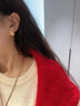 MITHAOL碎碎冰松果耳環(huán)女 輕奢小眾高級感2025新款耳扣時(shí)尚金色耳飾耳墜 黃金色耳環(huán)【專柜禮盒裝】 【送禮更顯愛意】 曬單實(shí)拍圖