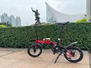 大行（DAHON）K3plus 碟剎折疊自行車(chē)16英寸9速便攜單車(chē)男女式自行車(chē)KAA693 黑紅內折【帶馬甲線(xiàn)】 曬單實(shí)拍圖