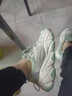 美思鳥(niǎo)（MEISINIAO）斷碼女鞋休閑鞋女皮子老爹鞋女秋韓版運動(dòng)鞋子女學(xué)生網(wǎng)鞋透氣增高 米綠 38 曬單實(shí)拍圖