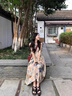 梓洛蘭ZiLuolan連衣裙女裝2025春秋新款鹽系減齡顯瘦牛仔外套水墨畫裙子 牛仔外套+碎花裙【套裝】 L （建議115-130斤） 曬單實拍圖