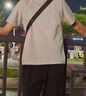 趣米樂(lè ) 美式太空棉正肩短袖t恤男夏季高級感重磅硬挺cleanfit半截袖上衣 灰色 常規 L 建議100斤到120斤 曬單實(shí)拍圖