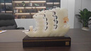 錦呈祥天然玉石一帆風順帆船擺件工藝品客廳辦公室開業(yè)禮品搬家禮物喬遷 長36-40CM+配實木底座 曬單實拍圖