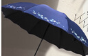 天堂傘專(zhuān)賣(mài)防曬防紫外線(xiàn)遮陽(yáng)傘太陽(yáng)傘超輕晴雨傘兩用女三折小巧太陽(yáng)傘 藏青店長(cháng)推薦（雙人加大防曬8骨 曬單實(shí)拍圖