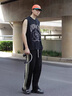 花花公子（PLAYBOY）休閑褲子男款2024秋季新款美式寬松港風直筒復古拖地衛(wèi).褲 黑色 XL 曬單實拍圖