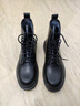 三利泰春季特大碼馬丁靴男款46男士黑色皮靴子男47休閑高幫男鞋48切爾西 72006黑色 46 曬單實(shí)拍圖