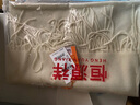 恒源祥100%純羊毛純色流蘇圍巾男女秋冬本命年中國紅圍脖生日禮物 青絨色淺花 30cm*180cm 曬單實(shí)拍圖