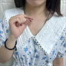 續(xù)鈺S999足銀項鏈女士輕奢永恒之心鎖骨鏈送老婆女友生日情人節(jié)禮物 白金色-藍(lán)鋯（免費刻字） 【精美禮盒】 曬單實拍圖
