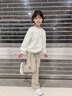優(yōu)優(yōu)1點(diǎn)（Yoyo one）女童衛衣套裝兒童2025新款春秋炸街休閑闊腿褲大童秋冬加絨保暖 15151淺卡其+4827杏色 140 曬單實(shí)拍圖