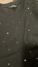 COCOBELLA[璀璨星河]手工燙鉆短袖T恤女寬松舒適棉感上衣TS3010 星空黑 XL 曬單實(shí)拍圖