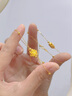 沉魚落雁好運蓮蓮手鏈女士足硬金輕奢首飾品七夕情人節(jié)禮物送女友老婆生日 足金蓮花吊墜+S925銀鏈 曬單實拍圖