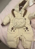 G.DUCKKIDS童裝嬰兒羽絨服連體衣冬季外出男女寶寶衣服防寒保暖白鴨絨爬爬服 米色+包包 66碼建議3-6個(gè)月10-13斤 曬單實(shí)拍圖