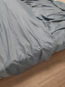 曼克顿夏季冰丝超软床上四件套水洗棉纯色刺绣床单被套家用三件床品套件 卡芙-宾利蓝 四件套2.0m床适用-被套220*240cm 实拍图
