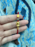 訫緣飾品999足金貔貅寶寶紅繩手鏈女黃金轉(zhuǎn)運(yùn)珠編織手繩蛇年本命年禮物 足金貔貅寶寶元寶紅繩 曬單實(shí)拍圖