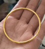周六福（ZLF）七夕禮物  黃金手鐲女款足金時(shí)尚簡約素圈金手鐲圓圓滿滿 計(jì)價(jià) 54mm - 20.95g 曬單實(shí)拍圖