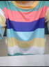 婍妡春夏t恤打底衫女短袖T恤衫女新品夏季半袖女裝女學(xué)生韓版ins泫雅 808彩虹條紋#黃色 【優(yōu)質(zhì)版】 M 86-105斤 曬單實(shí)拍圖