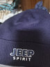 Jeep吉普帽子男毛線帽防風(fēng)護(hù)耳保暖加絨棉帽羊毛混紡女秋冬防寒針織帽 深藍(lán) 曬單實(shí)拍圖