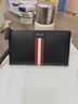 巴利（BALLY）男士皮質(zhì)手拿包錢包錢夾男包禮物男 TERYER LT10 6232113 黑色紅白條紋 曬單實拍圖