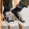 匡威（Converse）男鞋女鞋 1970s三星標(biāo) 黑色帆布鞋 情侶休閑鞋子男 162058 37 曬單實(shí)拍圖