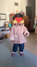 班喜迪【加絨保暖】女童外套秋冬季兒童洋氣上衣女寶寶連帽衣服小童冬裝 曬單實(shí)拍圖