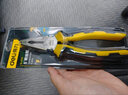得力（deli）尖嘴鉗子膠柄防滑鋼絲鉗子老虎鉗子多功能平口鉗剪線(xiàn)鉗夾持工具 【8英寸/鋼絲鉗】鉻釩鋼-DL2008Z 曬單實(shí)拍圖