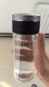 格亞（GEYA）茶水分離杯機械溫顯雙層玻璃杯男士商務玻璃水杯玻璃茶杯辦公杯子 紳士黑【直身款】450ml 曬單實拍圖