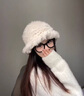 MAINLYKITTY毛線(xiàn)帽子女秋冬2025新款保暖漁夫帽冬天女士護耳帽送女友 禮盒裝 【米色】送女朋友實(shí)用老婆 曬單實(shí)拍圖