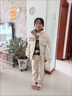 哈熙牛女大童套裝9-12歲兒童服裝秋冬裝女裝女孩衣服加絨加厚馬甲三件套 加絨  白色小熊三件套(雙層加厚) 160 身高150-160cm體重80-90斤 曬單實(shí)拍圖
