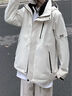 VVC三合一沖鋒衣女男士風(fēng)衣登山服防風(fēng)防水外套 流云白 L 曬單實拍圖