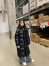 G.DUCKKIDS小黃鴨新款黑金羽絨服中大童冬季2024新款韓版連帽寬松過(guò)膝加厚保 黑金騎士黑 150 身高145-體重90以?xún)?曬單實(shí)拍圖