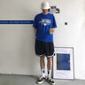 栢啟歆運動(dòng)短褲男夏季薄款速干美式籃球褲男士直筒五分褲寬松百搭透氣 美式籃球短褲黑白兩條裝 曬單實(shí)拍圖