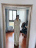 棉致窄版顯瘦高腰褲子女春秋季新款寬松直筒休閑褲女士運(yùn)動(dòng)衛(wèi)褲小個(gè)子 9181杏色【高品質(zhì)28.5】 L 110-120斤 曬單實(shí)拍圖