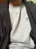 吉普（JEEP）卫衣男春秋新品男士大码纯色长袖圆领T恤运动休闲时尚棉质 加绒款 黑色 6555B L （建议110-125斤） 实拍图