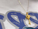 阿梵尼 黃金項鏈女 皇冠鑰匙鎖骨鏈吊墜 3D硬金項墜 送女友定價(jià) 足金皇冠吊墜約1.9-2g 曬單實(shí)拍圖