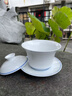 九土 手工青花瓷茶具功夫蓋碗三才杯碗帶蓋茶杯蓋碗茶盅日式薄胎蓋杯 青花(A款) 曬單實(shí)拍圖