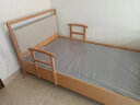 世道老人床家用床智能電動(dòng)床多功能升降實(shí)木床新中式單雙人加寬帶扶手 1.5米電動(dòng)床架+新款櫸木床圍+海綿床墊 曬單實(shí)拍圖