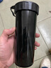雍財 防摔塑料水杯子男女學(xué)生韓版網(wǎng)紅隨手杯創(chuàng  )意運動(dòng)防漏提繩便攜 黑色430ml 曬單實(shí)拍圖