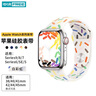 中沃 適用蘋果手表表帶apple watch運(yùn)動(dòng)型防水防汗硅膠表帶iwatchS9/S8/s7/se男女通用夏季 46/45/44MM【白彩虹】柔軟親膚 曬單實(shí)拍圖