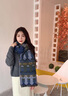 CHALL KITTY披肩女秋冬季民族風(fēng)旅游外搭披肩斗篷女生日新年禮物送女朋友老婆 藍色-高端品牌禮盒裝高檔高級感 曬單實(shí)拍圖