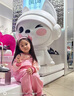 G.DUCKKIDS小黃鴨童裝女童秋季套裝2025新款洋氣兒童秋裝女孩寶寶衣服背帶褲 粉色 100 建議2~3歲【 90-100cm】cm 曬單實(shí)拍圖