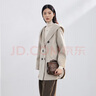 S.DEER圣迪奧女裝休閑連帽雙排扣毛呢短大衣S224Z2603 淡粉灰/47 XL 175 曬單實(shí)拍圖